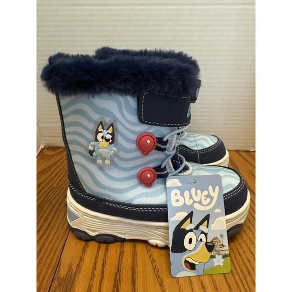New BLUEY Boys/Girls’s Kids Toddler Snow Winter Boots Shoes size 8 With Tags - Picture 1 of 11
